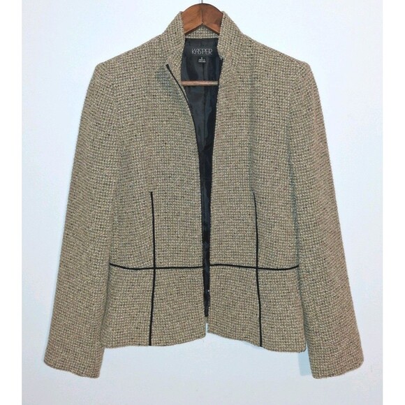 Kasper Women's Two Piece Skirt Suit Brown And Black Textured | Size 6 - Picture 3 of 16